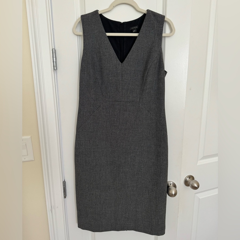 Ann Taylor Charcoal Sleeveless Business Style Dress
